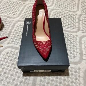 INC International Concepts Scarlet Lace Heels